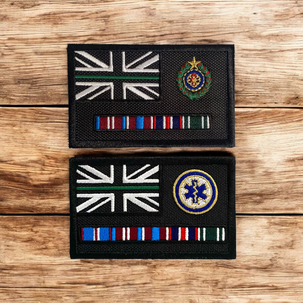 EMT PARAMEDIC THEME DECORATIVE MEDAL/TEXT PATCH