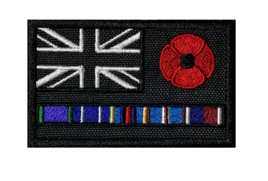 MILITARY MEDAL/TEXT PATCH